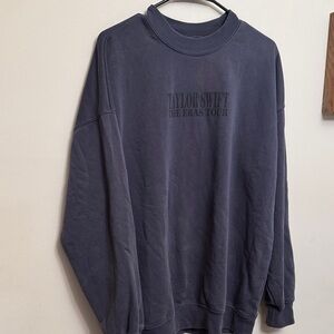 Taylor Swift The Eras Tour Dark blue Gray Crewneck Sweatshirt